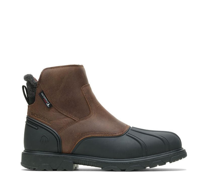 Bottes de Travail Wolverine Muscovy Romeo Zip Homme - Marron (PQD019462)